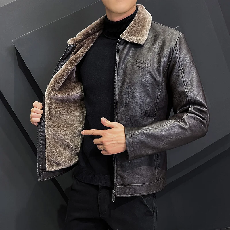 kf-Se39ff7a29ef14b7a9771a1aea592352eI-Korean-Men-Winter-Fashion-Latest-Fleece-Fur-Leather-Jacket-Laple-Zipper-Straight-Hem-Formal-Casual-Coats